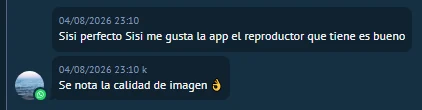 Opinión real de un cliente de StellaTV por WhatsApp