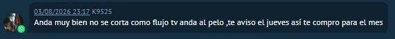 Opinión real de un cliente de StellaTV por WhatsApp